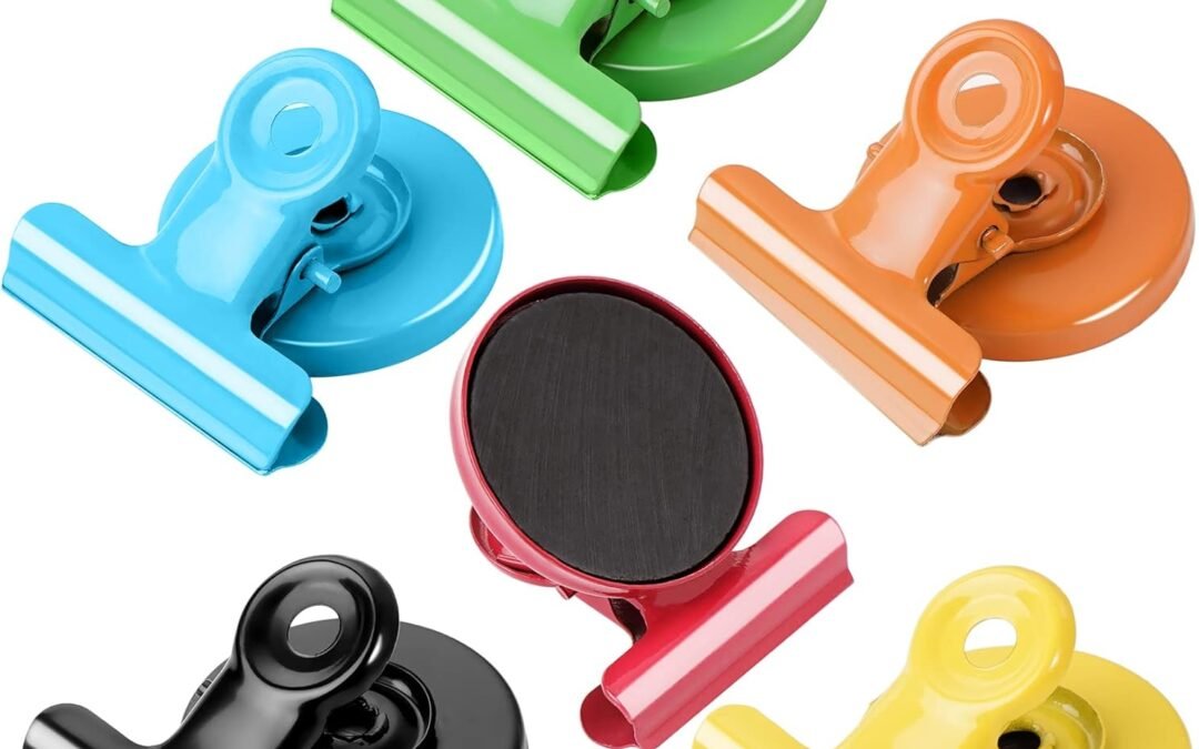 Wholesale VNDUEEY 6 Pack Fridge Magnets Refrigerator Magnets, Magnetic Clips for Whiteboard, Magnet Clips for Kitchen Office Organizing & Decorating（All Black OR Colorful Randomly Send） Factory & Supplier OEM