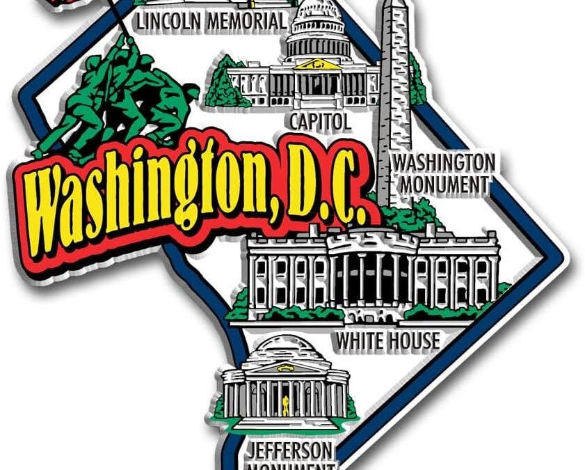 Wholesale Washington, D.C. Jumbo Map Magnet by Classic Magnets, 3.6″ x 4.3″, Collectible Souvenirs Made in The USA Factory & Supplier OEM