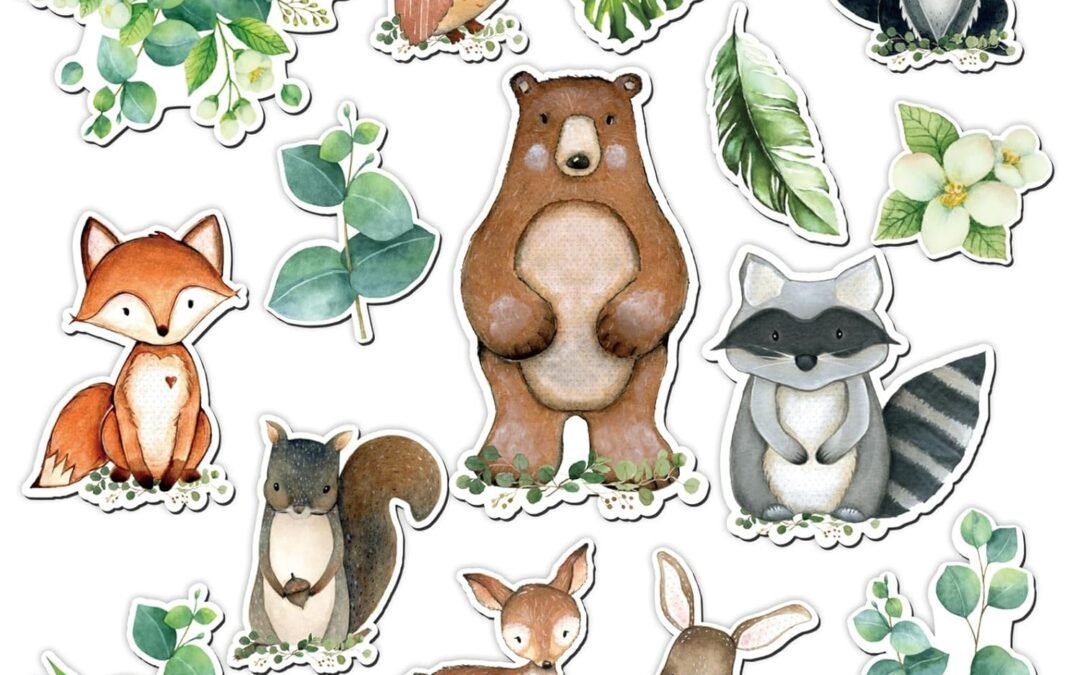 Wholesale Whaline 15Pcs Woodland Animals Refrigerator Magnets Watercolor Forest Animal Greenery Fridge Magnet Decals Nature Theme Garage Magnet for Baby Shower Birthday Party Spring Supplies Factory & Supplier OEM