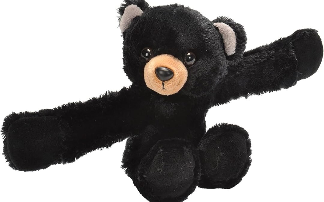 Wholesale Wild Republic Huggers, Black Bear Plush Toy, Slap Bracelet, Stuffed Animal, Kids Toys, 8 inches Factory & Supplier OEM