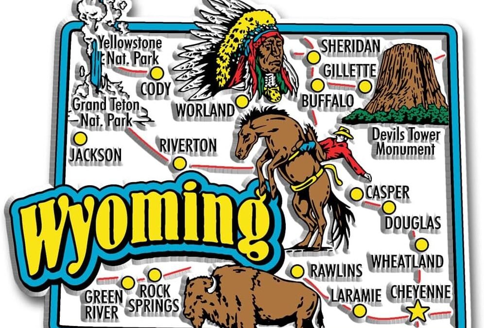 Wholesale Wyoming Jumbo State Map Magnet by Classic Magnets, 3.6″ x 3.2″, Collectible Souvenirs Made in The USA Factory & Supplier OEM