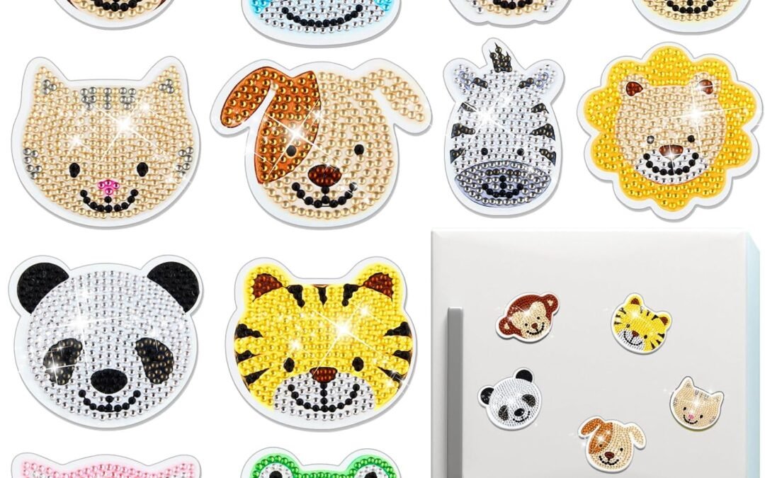 Wholesale Xuhal 12 Pcs Animal Diamond Painting Magnets Cute Fridge Magnet DIY Refrigerator Stickers for Crafts Girls Adults Toddlers Boys Beginners Home Factory & Supplier OEM