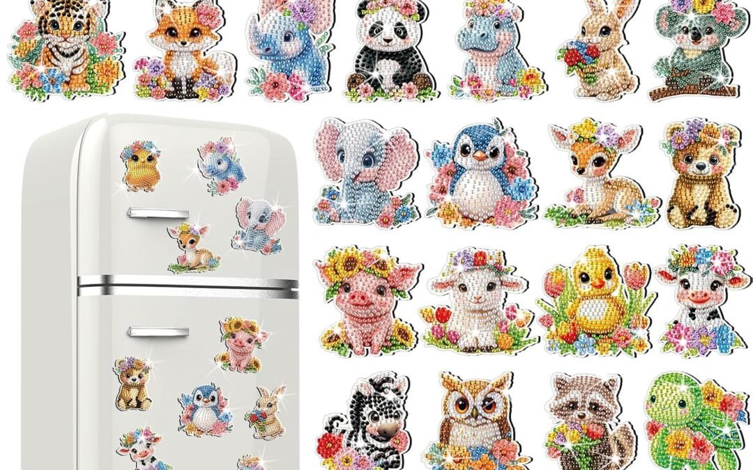 Wholesale Xuhal 30 Pcs Animal Diamond Painting Magnets Watercolor Animal Diamond Art Magnet Kits for Adults Cute Elephant Tiger Refrigerator Magnetic Sticker 5D Rhinestone Fridge Stickers for DIY Crafts Gifts Factory & Supplier OEM
