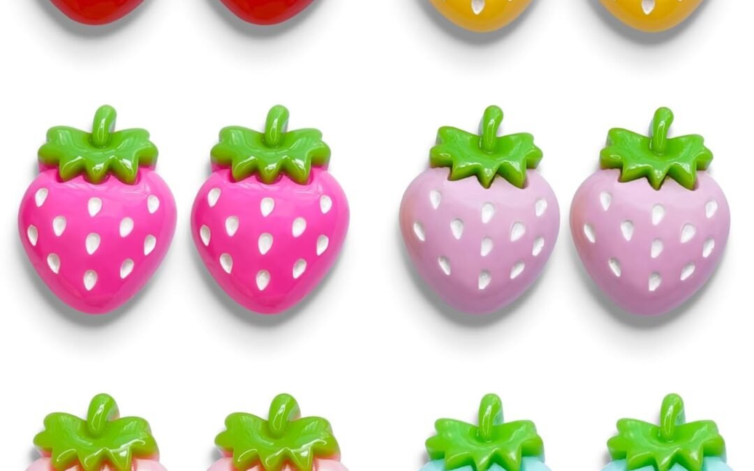 Wholesale Zreal 12 Pcs 3D Strawberry Cute Fridge Magnets – Colorful Refrigerator Decorative Magnets for Kitchen, Office, Locker (6 Colors) Factory & Supplier OEM