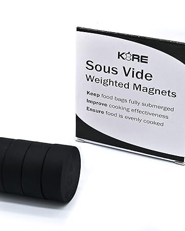 wholesale sous vide weighted magnets | powerful food safe magnets | keep sous vide bags fully submerged in a sous vide container | better than other sous vide accessories (matte black - 4 pack) factory & supplier oem