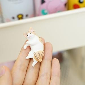 wholesale cat refrigerator magnets, 6 lying cat fridge magnets cute, mini kawaii decorative magnet for home kitchen with strong magnetic, funny/novelty chubby kitten refrigerator magnets factory & supplier oem