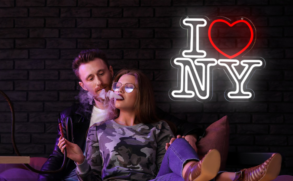 wholesale love ny neon signs for wall decor，led neon light for bedroom office party，christmas gift factory & supplier oem