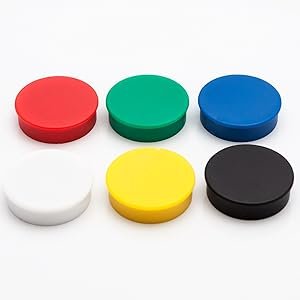 wholesale bullseye office 24 round assorted color fridge magnets, button shaped, small colorful magnetic discs for kitchen, cabinet or classroom, perfect whiteboard supplies for teachers (assorted color) factory & supplier oem