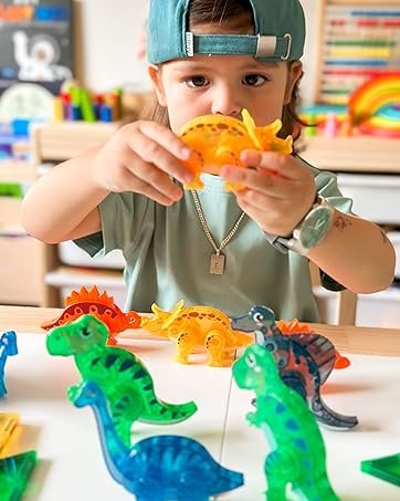 wholesale dinosaur toys magnetic tiles 3d movable dinos for kids 3-5 5-7 toddler outdoor sensory toys, stem educational magnetic blocks for 3+ years old boys girls kids toy factory & supplier oem