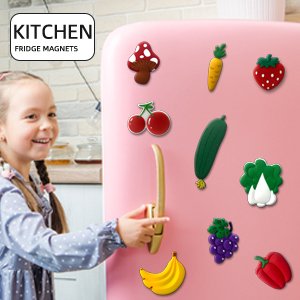 wholesale 25pcs refrigerator magnets for kids - fridge magnet for toddlers 1-3 kids magnets for fridge baby educational gift, fruit and vegetable magnets for kids factory & supplier oem
