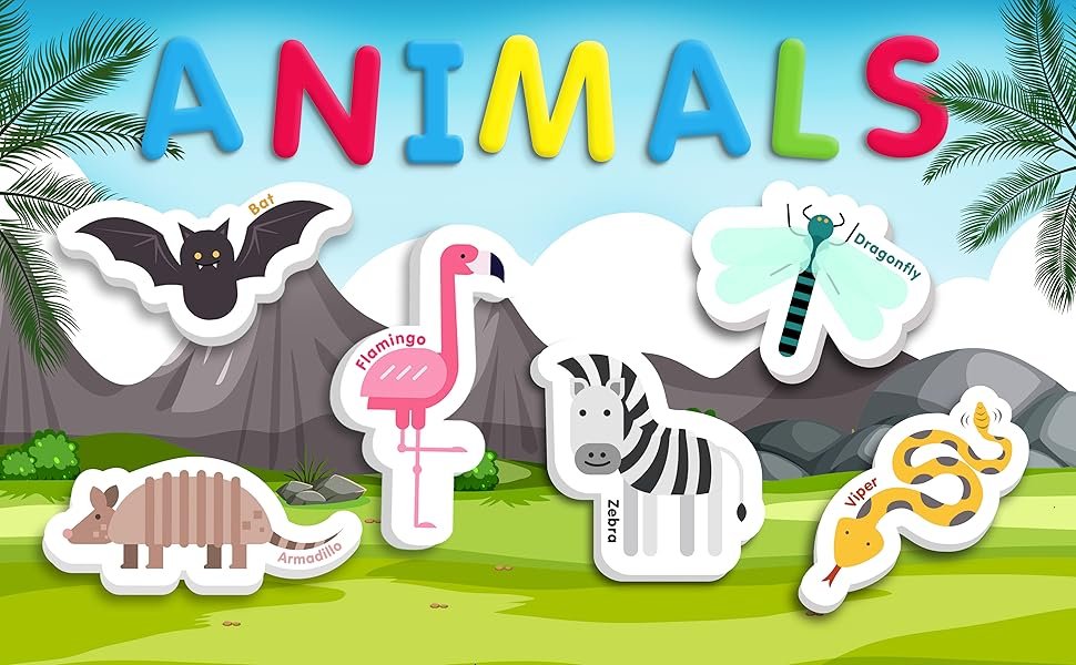 wholesale curious columbus toddler magnets – animal fridge magnets for kids | 52 refrigerator magnets with 26 animals + 26 abc magnetic letters | foam alphabet learning set for toddlers factory & supplier oem