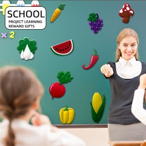 wholesale 25pcs refrigerator magnets for kids - fridge magnet for toddlers 1-3 kids magnets for fridge baby educational gift, fruit and vegetable magnets for kids factory & supplier oem