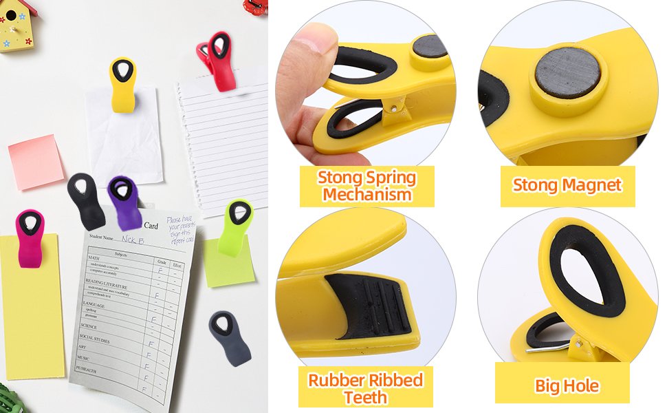 wholesale 18 pack magnetic bag clips - assorted bright colors for food storage & fridge organization factory & supplier oem