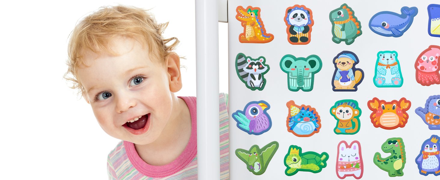 wholesale animal magnets for fridge, large fridge magnetic for toddlers, 22pcs baby magnets for refrigerator, learning toy for kids factory & supplier oem