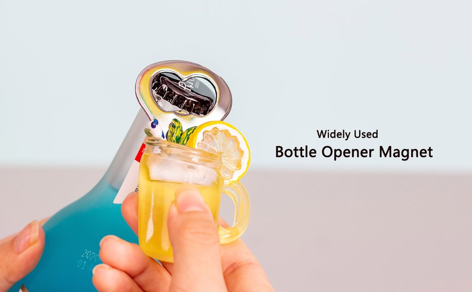 wholesale 6-pack fruit juice fridge magnets 3d resin magnet refrigerator stickers champagne bottle opener juice cup wine glass for refrigerators, whiteboards, maps and other magnetic items factory & supplier oem