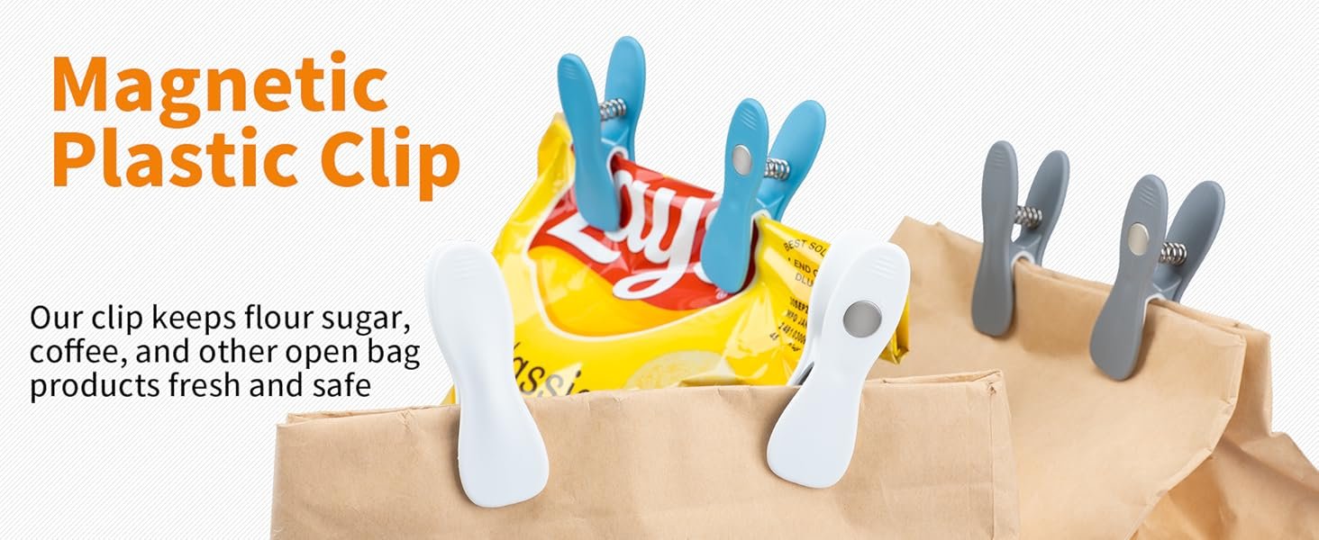 wholesale chip clips - pack of 12 magnetic food clips for bread and snack bags factory & supplier oem