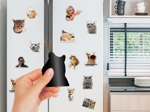 wholesale 24pcs funny magnets for fridge cat meme magnets cool magnet set crying cat dog hamster duck magnets for gaming kitchen home decor refrigerator car office cabinet dishwasher and whiteboard accessories factory & supplier oem