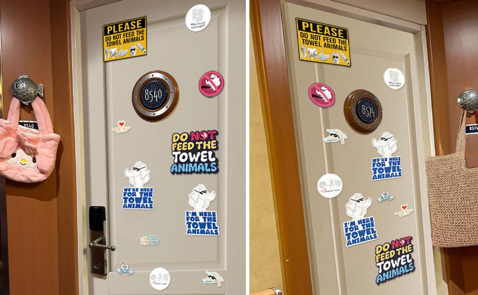 wholesale 11pcs cruise door magnets decorations, animal towel magnetic ship magnet for cabin room decor - 7'' x 9.4'' extra large factory & supplier oem