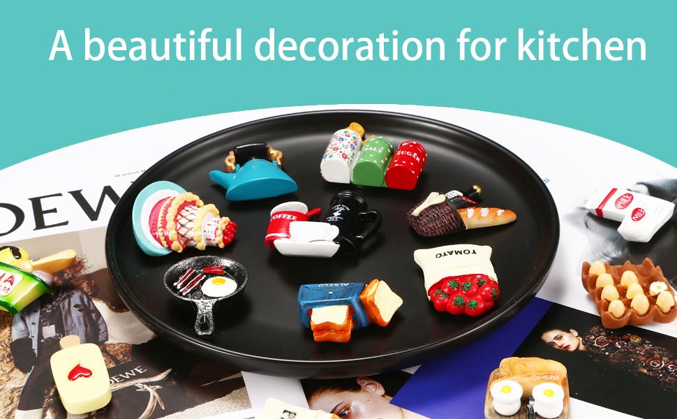 wholesale 12pcs food fridge magnets for fridge fun cute magnet refrigerator stickers for kitchen magnet decorative strong resin magnets home decor office factory & supplier oem