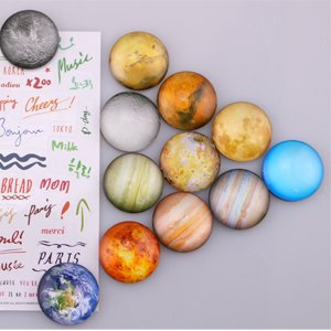 wholesale planetary refrigerator magnets - 12 pack fridge magnets, 1.35 inches diameter, best housewarming home decorations gift. factory & supplier oem