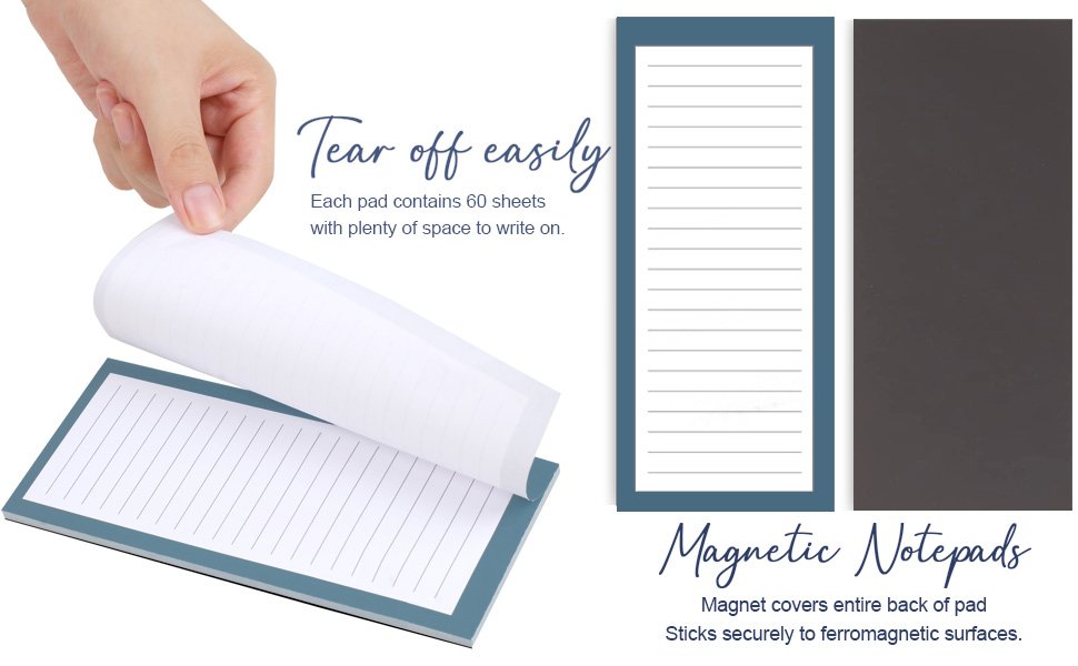 wholesale utron 4 pack magnetic notepads for refrigerator, 50 pages/book grocery list magnet pad for fridge, design magnetic grocery list pad for fridge, grocery list notepad, to-do memos, list factory & supplier oem