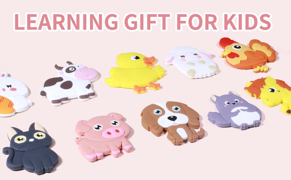 wholesale supineedo refrigerator magnets for kids, cute farm animals fridge magnet for toddlers 1-3 kids magnets for fridge baby educational gift, full back magnetic toddler magnets factory & supplier oem