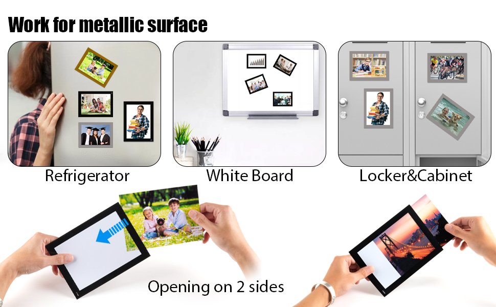 wholesale magnetic picture frames with black border(4