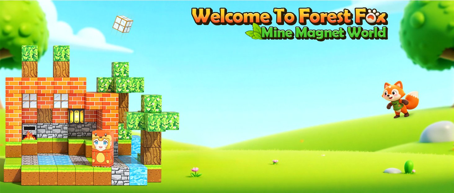 wholesale 100pcs magnetic blocks - build mine magnet world forest fox adventure set, magnetic toys kids games for boys & girls age 3-5 5-7 8-12, sensory construction outdoor toys for toddlers birthday gifts factory & supplier oem
