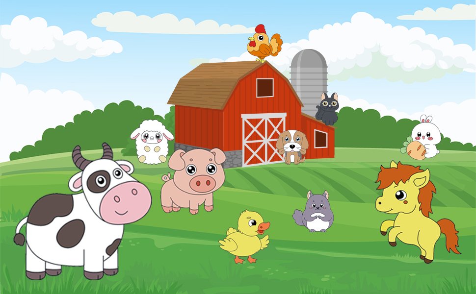 wholesale supineedo refrigerator magnets for kids, cute farm animals fridge magnet for toddlers 1-3 kids magnets for fridge baby educational gift, full back magnetic toddler magnets factory & supplier oem