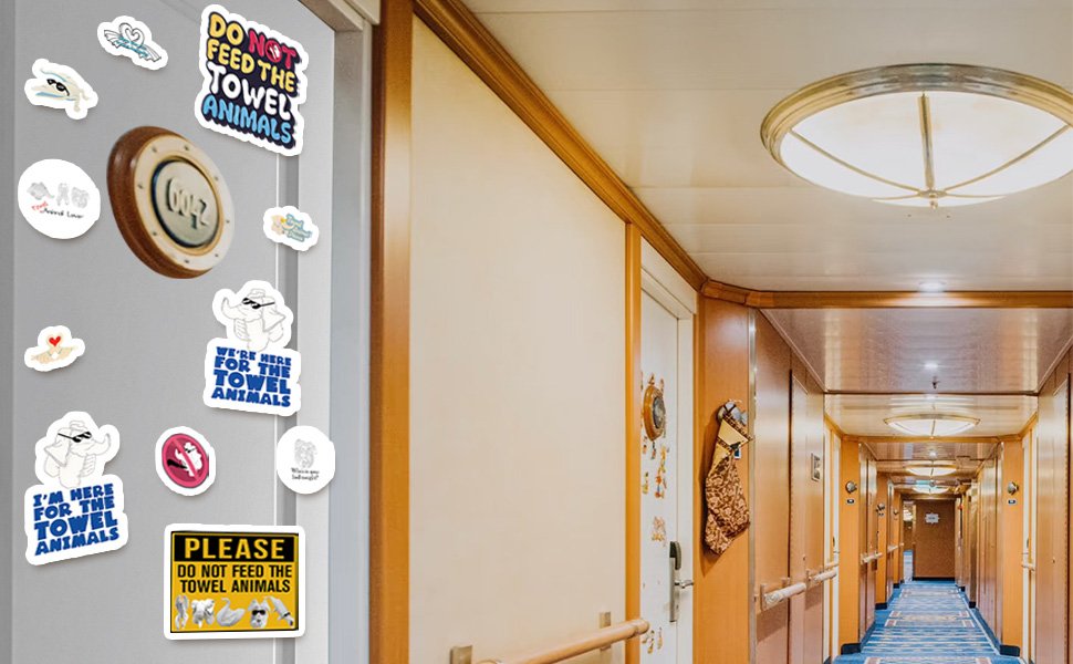 wholesale 11pcs cruise door magnets decorations, animal towel magnetic ship magnet for cabin room decor - 7'' x 9.4'' extra large factory & supplier oem