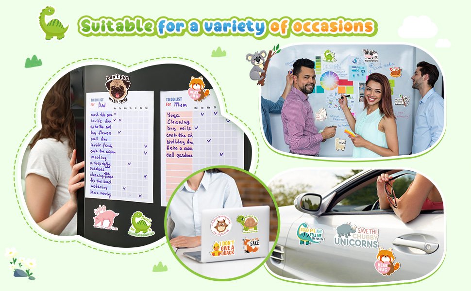 wholesale kanayu 16 pcs funny cute magnets adult fridge refrigerator puns magnets for adults for home locker whiteboard office school cabinet(animal) factory & supplier oem