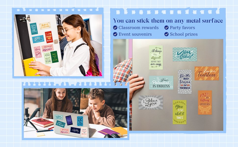 wholesale xuhal 60 pcs inspirational magnets bulk rectangle positive affirmation magnets decals decorative inspiring quotes fridge magnetic stickers for adults students team motivational gifts (classic) factory & supplier oem