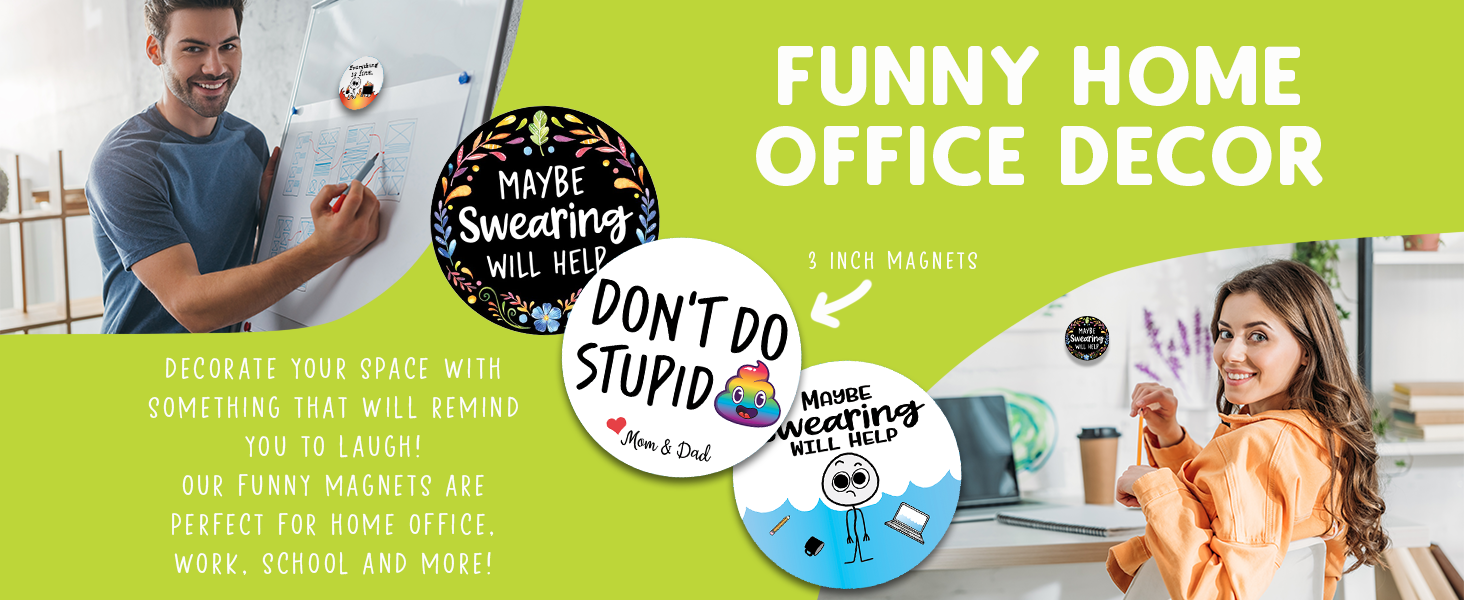 wholesale maybe swearing will help magnet for workspace decor - suitable for home, desks, lockers, and college spaces - ideal gift for friends, coworkers & family members - floral factory & supplier oem