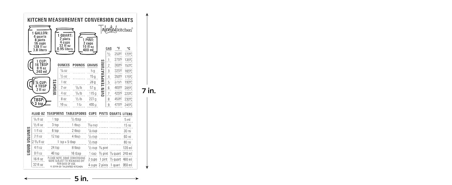 wholesale conversion chart magnet - metric measurement conversion for cooking, baking, fridge decor (5x7 in) factory & supplier oem