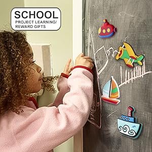 wholesale wisestar 26pcs transports rubber fridge magnets for kids- aircraft, boat, vehicle, car refrigerator magnet for whiteboard - educational toy tool school prize birthday gift- kids over 3 years factory & supplier oem