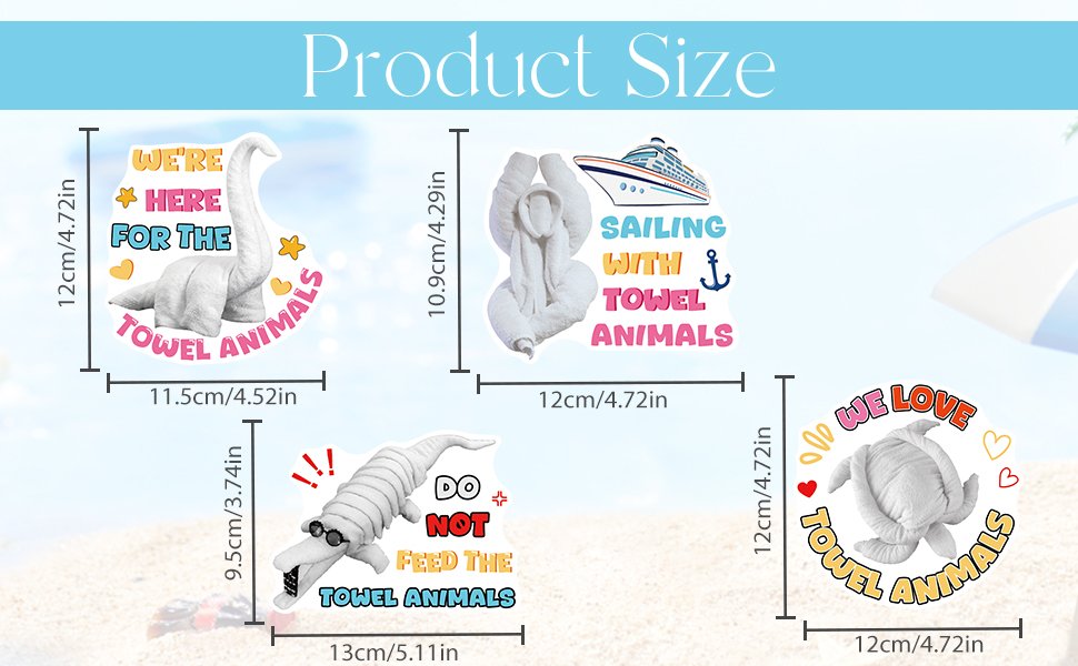 wholesale 9 pcs towel animals magnetic - cruise ship cabin door magnets, funny sea ocean decorations for refrigerator, cruise door & carnival party, cute elephant, turtle & dog factory & supplier oem