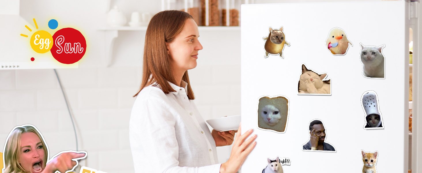wholesale 24pcs funny magnets for fridge cat meme magnets cool magnet set crying cat dog hamster duck magnets for gaming kitchen home decor refrigerator car office cabinet dishwasher and whiteboard accessories factory & supplier oem
