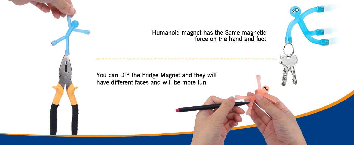 wholesale trymag men fridge magnets, 20 pcs cute magnets fridge for adults, funny humanoid toys for kids, humanoid mini people colorful magnetic for locker, office, school decoration factory & supplier oem