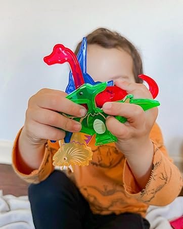 wholesale dinosaur toys magnetic tiles building blocks kids - dinosaur world stem magnet for toddlers creative construction play for 3+ year old boys girls ideal preschool learning sensory toys factory & supplier oem