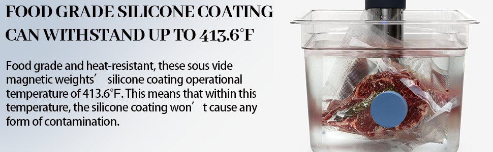 wholesale tongass 8-pack sous vide magnetical weights works on all sous vide machines, silicone-coated magnets for keeping bags submerged & prevent floating, powerful food safe weighted magnets for containers factory & supplier oem