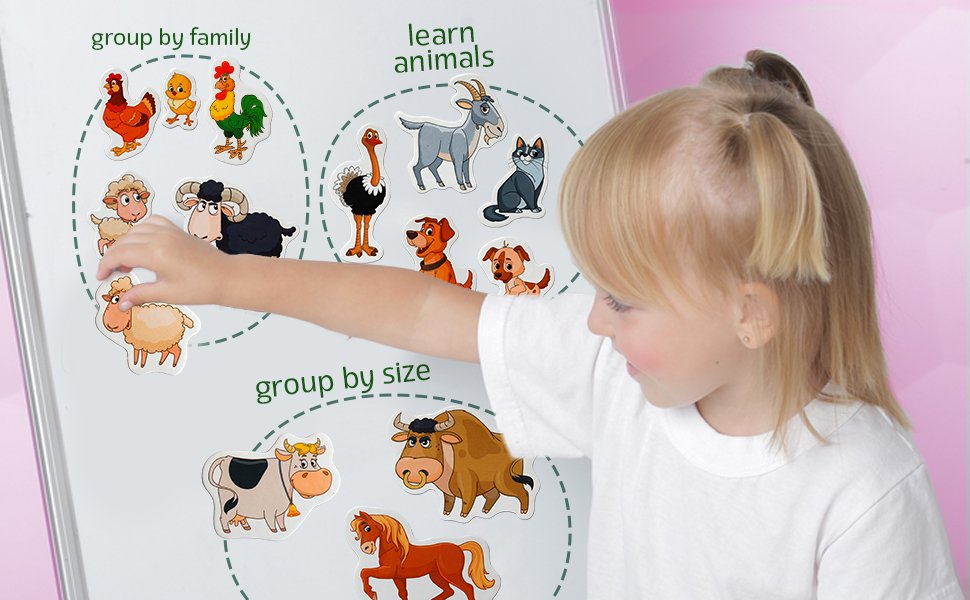 wholesale 21 fridge magnets for toddlers - farm family kids magnets for fridge - toddler magnets for refrigerator - magnetic animals - fridge magnets for kids - animal magnets - toddler fridge magnets factory & supplier oem