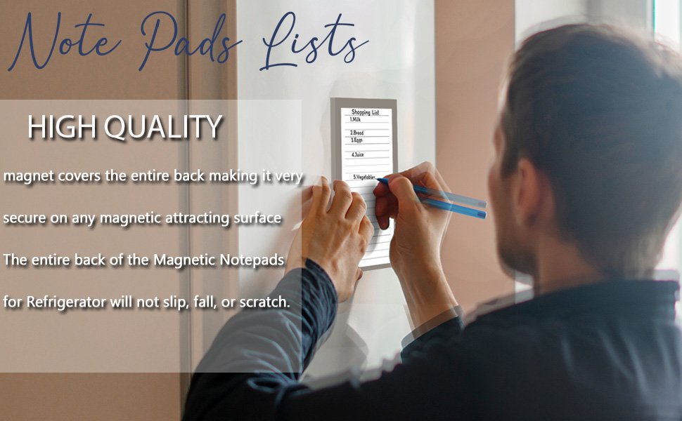 wholesale utron 4 pack magnetic notepads for refrigerator, 50 pages/book grocery list magnet pad for fridge, design magnetic grocery list pad for fridge, grocery list notepad, to-do memos, list factory & supplier oem