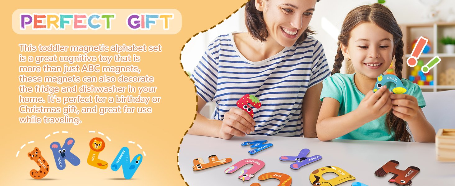 wholesale magnetic letters and numbers for kids, animal alphabet fridge magnets for toddlers, colorful abc magnetic letter refrigerator toys for preschool learning spelling factory & supplier oem