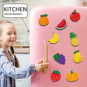 wholesale refrigerator magnets for toddlers - cute fruit fridge magnets for toddlers 1-3,full back magnetic toddler magnets for baby ages 3 factory & supplier oem